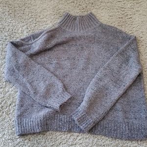 Cropped cold shoulder Express sweater